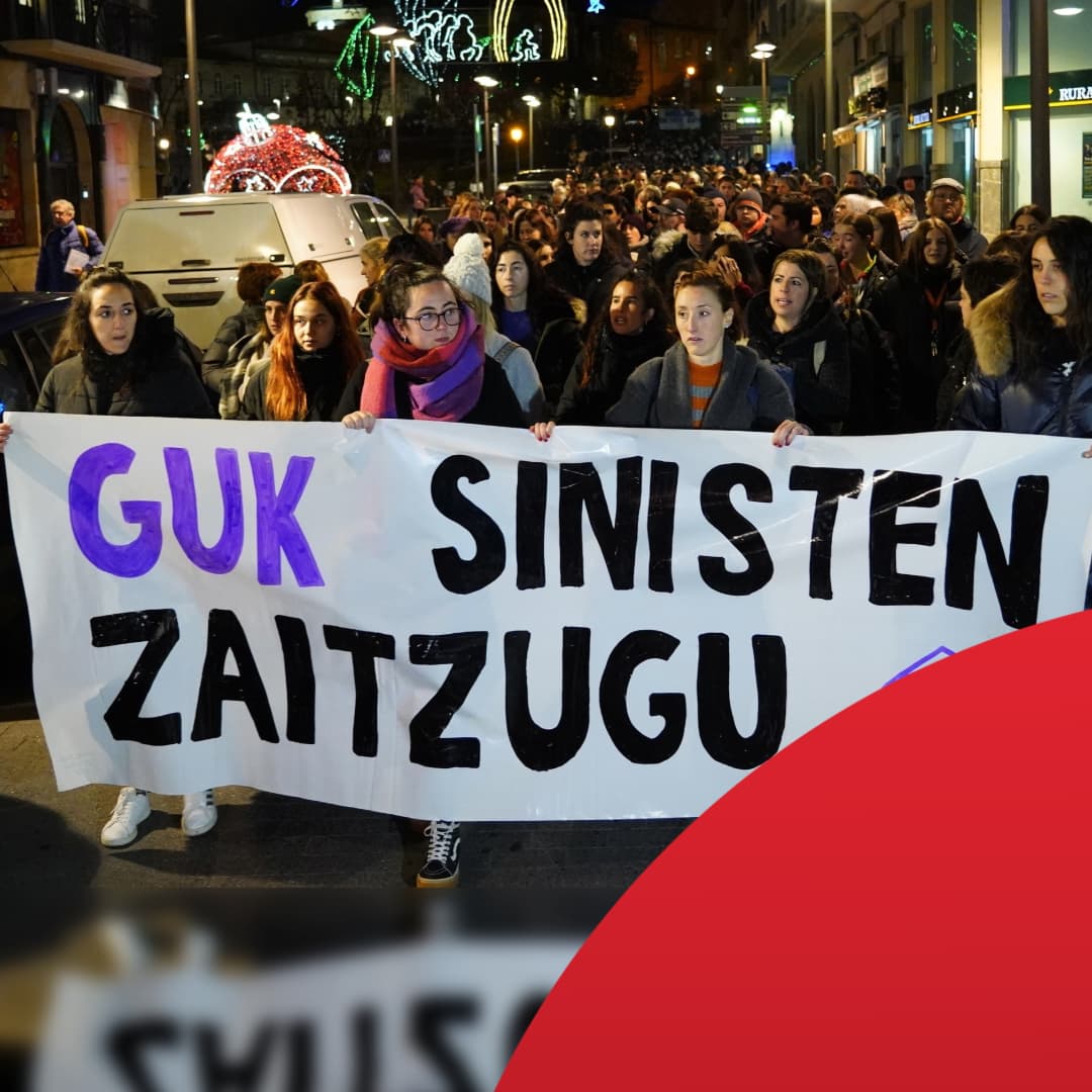 Arlette Apraiz Gernikako Sare Feminista:  Mario Lopez-en kontrako sententziak biktimaren erreparaziorako gakoa izango da.