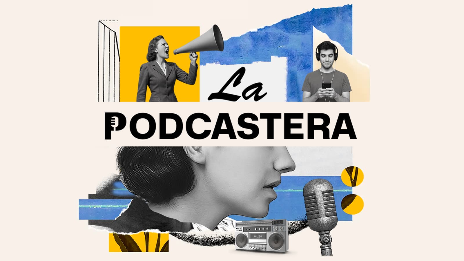 La podcastera